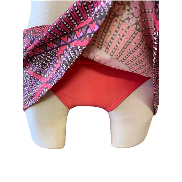 prAna Sz Small High Rise Swim Skirt Swimsuit Pink Purple Spring Break Gym EUC - Picture 3 of 11